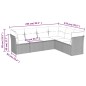 vidaXL 6-tlg. Garten-Sofagarnitur mit Kissen Schwarz Poly Rattan vidaXL 6-tlg. Garten-Sofagarnitur mit Kissen Schwarz Poly Rattan