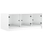 vidaXL Couchtisch mit Glastüren Weiß 102x50x42 cm vidaXL Couchtisch mit Glastüren Weiß 102x50x42 cm