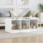 vidaXL Couchtisch mit Glastüren Weiß 102x50x42 cm vidaXL Couchtisch mit Glastüren Weiß 102x50x42 cm