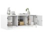 vidaXL Couchtisch mit Glastüren Weiß 102x50x42 cm vidaXL Couchtisch mit Glastüren Weiß 102x50x42 cm