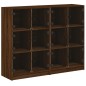 vidaXL Bücherregal mit Türen Braun Eichen-Optik 136x37x109 cm vidaXL Bücherregal mit Türen Braun Eichen-Optik 136x37x109 cm
