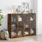 vidaXL Bücherregal mit Türen Räuchereiche 136x37x109 cm Holzwerkstoff vidaXL Bücherregal mit Türen Räuchereiche 136x37x109 cm Holzwerkstoff