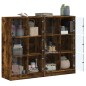 vidaXL Bücherregal mit Türen Räuchereiche 136x37x109 cm Holzwerkstoff vidaXL Bücherregal mit Türen Räuchereiche 136x37x109 cm Holzwerkstoff