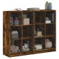 vidaXL Bücherregal mit Türen Räuchereiche 136x37x109 cm Holzwerkstoff vidaXL Bücherregal mit Türen Räuchereiche 136x37x109 cm Holzwerkstoff