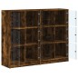 vidaXL Bücherregal mit Türen Räuchereiche 136x37x109 cm Holzwerkstoff vidaXL Bücherregal mit Türen Räuchereiche 136x37x109 cm Holzwerkstoff