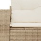 vidaXL Gartensofa mit Kissen 2-Sitzer Beige Poly Rattan vidaXL Gartensofa mit Kissen 2-Sitzer Beige Poly Rattan