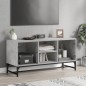 vidaXL TV-Schrank mit Glastüren Betongrau 102x37x50 cm vidaXL TV-Schrank mit Glastüren Betongrau 102x37x50 cm