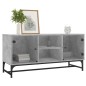 vidaXL TV-Schrank mit Glastüren Betongrau 102x37x50 cm vidaXL TV-Schrank mit Glastüren Betongrau 102x37x50 cm