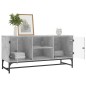 vidaXL TV-Schrank mit Glastüren Betongrau 102x37x50 cm vidaXL TV-Schrank mit Glastüren Betongrau 102x37x50 cm