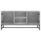 vidaXL TV-Schrank mit Glastüren Betongrau 102x37x50 cm vidaXL TV-Schrank mit Glastüren Betongrau 102x37x50 cm