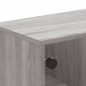 vidaXL TV-Schrank mit Glastüren Grau Sonoma 102x37x50 cm vidaXL TV-Schrank mit Glastüren Grau Sonoma 102x37x50 cm