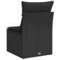vidaXL Gartensofa ohne Armlehnen mit Kissen Schwarz Poly Rattan vidaXL Gartensofa ohne Armlehnen mit Kissen Schwarz Poly Rattan