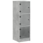 vidaXL Highboard mit Glastüren Betongrau 35x37x109 cm vidaXL Highboard mit Glastüren Betongrau 35x37x109 cm