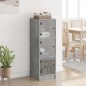 vidaXL Highboard mit Glastüren Betongrau 35x37x109 cm vidaXL Highboard mit Glastüren Betongrau 35x37x109 cm
