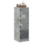vidaXL Highboard mit Glastüren Betongrau 35x37x109 cm vidaXL Highboard mit Glastüren Betongrau 35x37x109 cm