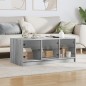 vidaXL Couchtisch mit Glastüren Grau Sonoma 102x50x42 cm vidaXL Couchtisch mit Glastüren Grau Sonoma 102x50x42 cm