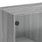 vidaXL Couchtisch mit Glastüren Grau Sonoma 102x50x42 cm vidaXL Couchtisch mit Glastüren Grau Sonoma 102x50x42 cm