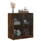 vidaXL Beistellschrank mit Glastüren Räuchereiche 68x37x75,5 cm vidaXL Beistellschrank mit Glastüren Räuchereiche 68x37x75,5 cm
