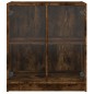 vidaXL Beistellschrank mit Glastüren Räuchereiche 68x37x75,5 cm vidaXL Beistellschrank mit Glastüren Räuchereiche 68x37x75,5 cm