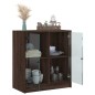 vidaXL Beistellschrank mit Glastüren Braun Eichen-Optik 68x37x75,5 cm vidaXL Beistellschrank mit Glastüren Braun Eichen-Optik 68x37x75,5 cm