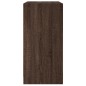 vidaXL Beistellschrank mit Glastüren Braun Eichen-Optik 68x37x75,5 cm vidaXL Beistellschrank mit Glastüren Braun Eichen-Optik 68x37x75,5 cm