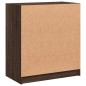 vidaXL Beistellschrank mit Glastüren Braun Eichen-Optik 68x37x75,5 cm vidaXL Beistellschrank mit Glastüren Braun Eichen-Optik 68x37x75,5 cm