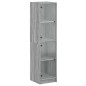 vidaXL Highboard mit Glastüren Grau Sonoma 35x37x142 cm vidaXL Highboard mit Glastüren Grau Sonoma 35x37x142 cm