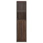 vidaXL Highboard mit Glastür Braun Eichen-Optik 35x37x142 cm vidaXL Highboard mit Glastür Braun Eichen-Optik 35x37x142 cm