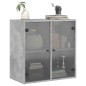 vidaXL Wandschrank mit Glastüren Betongrau 68x37x68,5 cm vidaXL Wandschrank mit Glastüren Betongrau 68x37x68,5 cm