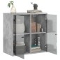 vidaXL Wandschrank mit Glastüren Betongrau 68x37x68,5 cm vidaXL Wandschrank mit Glastüren Betongrau 68x37x68,5 cm
