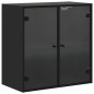 vidaXL Wandschrank mit Glastüren Schwarz 68x37x68,5 cm vidaXL Wandschrank mit Glastüren Schwarz 68x37x68,5 cm