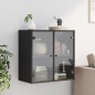 vidaXL Wandschrank mit Glastüren Schwarz 68x37x68,5 cm vidaXL Wandschrank mit Glastüren Schwarz 68x37x68,5 cm