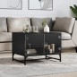 vidaXL Couchtisch mit Glastüren Schwarz 68,5x50x50 cm vidaXL Couchtisch mit Glastüren Schwarz 68,5x50x50 cm