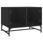 vidaXL Couchtisch mit Glastüren Schwarz 68,5x50x50 cm vidaXL Couchtisch mit Glastüren Schwarz 68,5x50x50 cm
