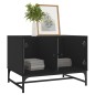 vidaXL Couchtisch mit Glastüren Schwarz 68,5x50x50 cm vidaXL Couchtisch mit Glastüren Schwarz 68,5x50x50 cm