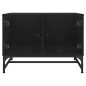 vidaXL Couchtisch mit Glastüren Schwarz 68,5x50x50 cm vidaXL Couchtisch mit Glastüren Schwarz 68,5x50x50 cm