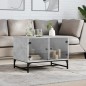 vidaXL Couchtisch mit Glastüren Betongrau 68,5x50x50 cm vidaXL Couchtisch mit Glastüren Betongrau 68,5x50x50 cm