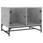 vidaXL Couchtisch mit Glastüren Betongrau 68,5x50x50 cm vidaXL Couchtisch mit Glastüren Betongrau 68,5x50x50 cm