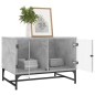 vidaXL Couchtisch mit Glastüren Betongrau 68,5x50x50 cm vidaXL Couchtisch mit Glastüren Betongrau 68,5x50x50 cm