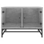 vidaXL Couchtisch mit Glastüren Betongrau 68,5x50x50 cm vidaXL Couchtisch mit Glastüren Betongrau 68,5x50x50 cm