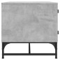 vidaXL Couchtisch mit Glastüren Betongrau 68,5x50x50 cm vidaXL Couchtisch mit Glastüren Betongrau 68,5x50x50 cm