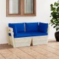 Garten-Palettensofa 2-Sitzer mit Kissen Fichtenholz Garten-Palettensofa 2-Sitzer mit Kissen Fichtenholz