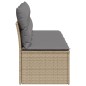 vidaXL Gartensofa mit Kissen 4-Sitzer Beige Poly Rattan vidaXL Gartensofa mit Kissen 4-Sitzer Beige Poly Rattan