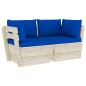 Garten-Palettensofa 2-Sitzer mit Kissen Fichtenholz Garten-Palettensofa 2-Sitzer mit Kissen Fichtenholz