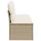 vidaXL Gartensofa mit Kissen 4-Sitzer Beige Poly Rattan vidaXL Gartensofa mit Kissen 4-Sitzer Beige Poly Rattan
