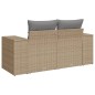 vidaXL Gartensofa mit Kissen 2-Sitzer Beige Poly Rattan vidaXL Gartensofa mit Kissen 2-Sitzer Beige Poly Rattan