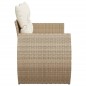 vidaXL Gartensofa mit Kissen 2-Sitzer Beige Poly Rattan vidaXL Gartensofa mit Kissen 2-Sitzer Beige Poly Rattan