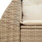vidaXL Gartensofa mit Kissen 2-Sitzer Beige Poly Rattan vidaXL Gartensofa mit Kissen 2-Sitzer Beige Poly Rattan