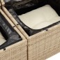 vidaXL Gartensofa mit Kissen 2-Sitzer Beige Poly Rattan vidaXL Gartensofa mit Kissen 2-Sitzer Beige Poly Rattan