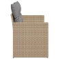 vidaXL Gartensofa mit Kissen 2-Sitzer Beige Poly Rattan vidaXL Gartensofa mit Kissen 2-Sitzer Beige Poly Rattan